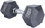 French Fitness Rubber Coated Hex Dumbbell Set 2.5-22.5 lbs - 5 Pair