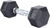 French Fitness Rubber Coated Hex Dumbbell Set 2.5-25 lbs - 10 Pair 