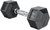 French Fitness Rubber Coated Hex Dumbbell Set 2.5-25 lbs - 10 Pair 