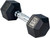 French Fitness Rubber Coated Hex Dumbbell Set 2.5-25 lbs - 10 Pair 