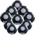 French Fitness Rubber Medicine Ball Set of 10 (4 to 30 lbs)