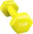 French Fitness Colorful Hex Vinyl Dumbbell 7 lbs - Single