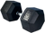 French Fitness Rubber Coated Hex Dumbbell 135 lbs - Single
