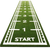 French Fitness Artificial Performance Gym Turf Track w/Start Marker - 14 ft x 50 ft