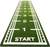 French Fitness Artificial Performance Gym Turf Track w/Start Marker - 14 ft x 50 ft