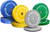 French Fitness Olympic Colored Bumper Plate Set 230 lbs