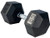 French Fitness Rubber Coated Hex Dumbbell Set 55-100 lbs