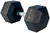 French Fitness Rubber Coated Hex Dumbbell Set 55-100 lbs