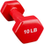 French Fitness Colorful Hex Vinyl Dumbbell Set of 1 to 15 lbs