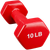 French Fitness Colorful Hex Vinyl Dumbbell Set of 1 to 15 lbs