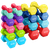 French Fitness Colorful Hex Vinyl Dumbbell Set 1 to 10 lbs w/Rack