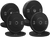 French Fitness Olympic Black Bumper Plate Set 190 lbs - Blank