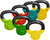 French Fitness Vinyl Kettlebell Set of 6 (5,8,10,12,15,20 lbs)