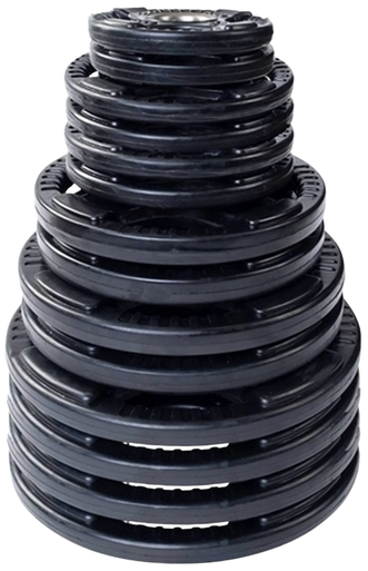 French Fitness Rubber Grip Olympic Plate Set 350 lbs | Fitness