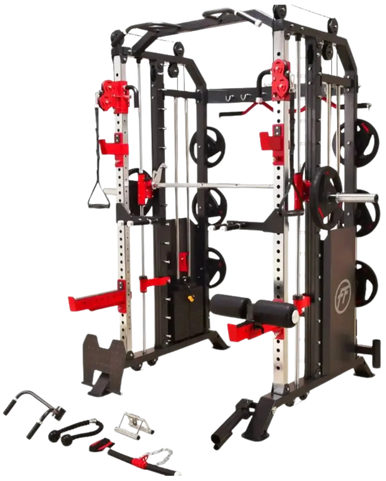 French Fitness FSR50 Dual Cable & Smith Rack Home Gym | Fitness
