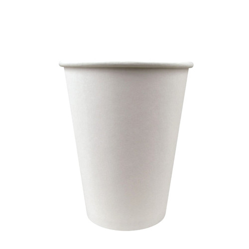 Hot Paper Cup Plain White 12oz 1000/cs