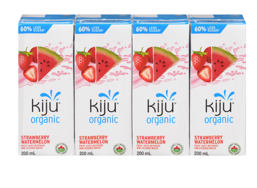 KIJU Organic Strawberry Watermelon Juice Boxes 4x200.0 ml