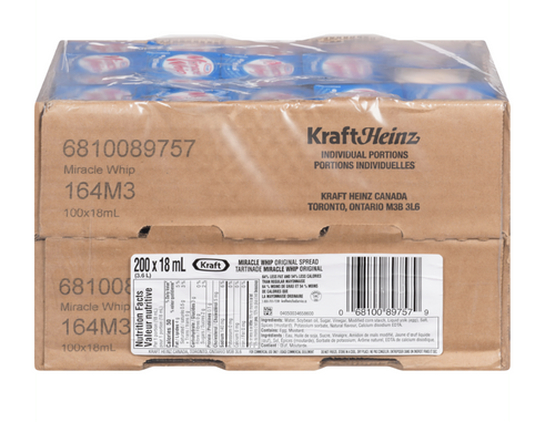 KRAFT Miracle Whip, Portions (Case) 200 ea