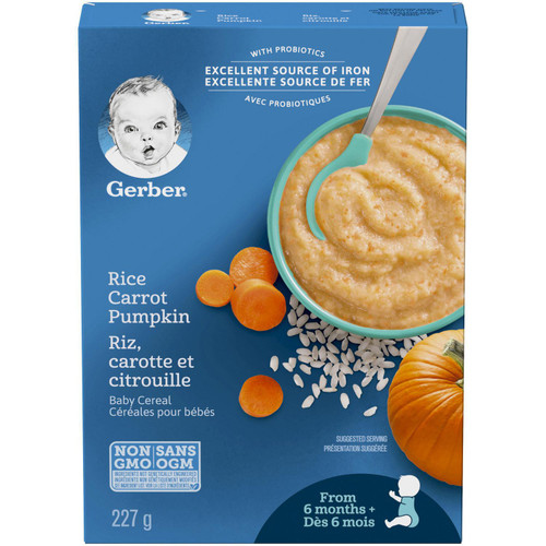 GERBER Stage 2 Rice Carrot Pumpkin  227g