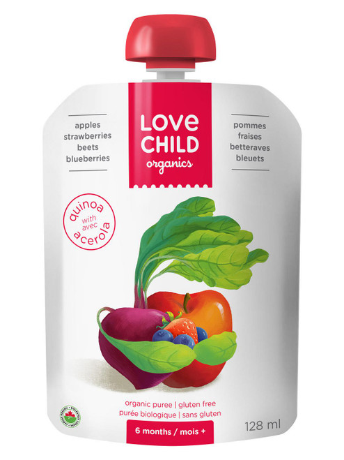 Blends Puree Apples, Strawberries, Beets & Blueberries 128mL