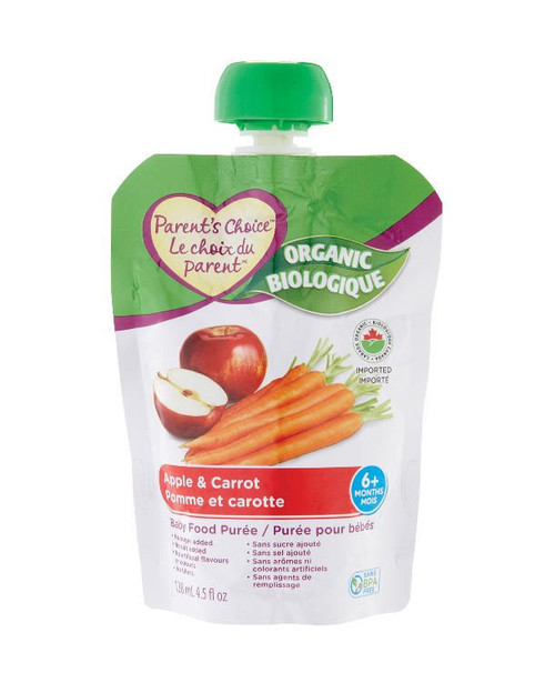 PC Organic Apple & Carrot Baby Food Pur_e 128mL