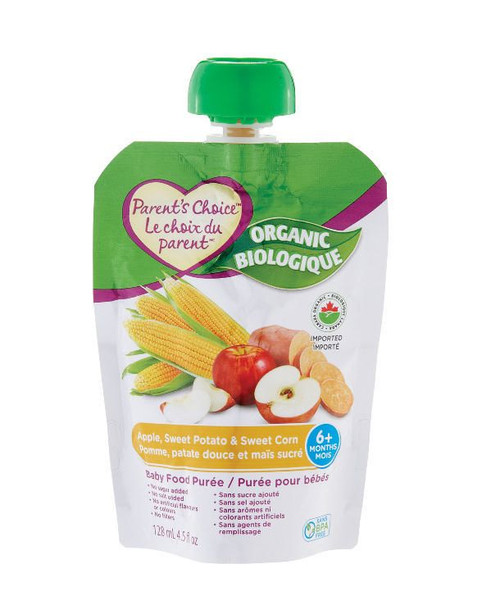 PC Organic Apple, Sweet Potato & Sweet Corn Pur_e 128mL