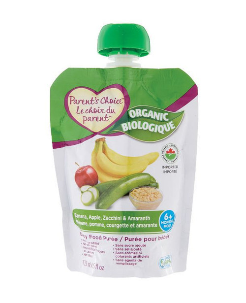 PC Organic Banana, Apple, Zucchini & Amaranth Pur_e 128mL