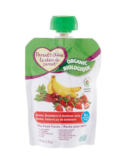 PC Organic Banana, Strawberry & Beetroot Juice Pur_e 128mL