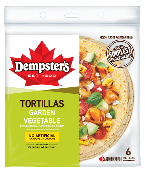 Tortilla Garden Vegetable 10" Pack of 8