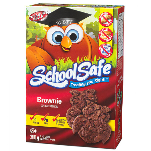 School Safe Brownie Baked Cookies 300g