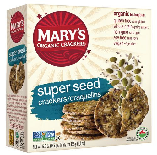 Gluten-Free Mary's Organic Super Seed Crackers (vegan) 155g