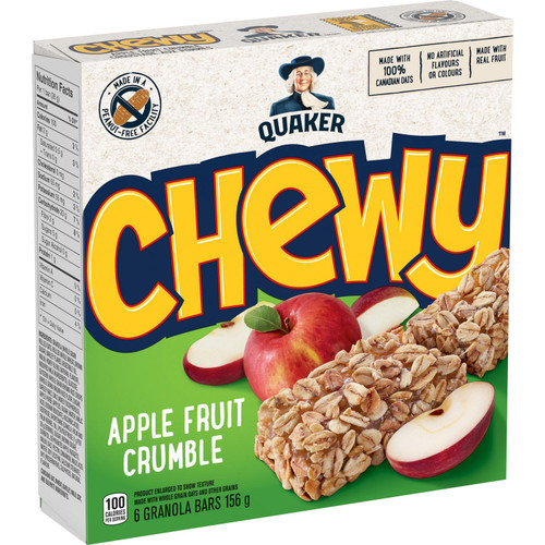 Quaker Chewy Apple Fruit Crumble Granola Bars 6 Bars