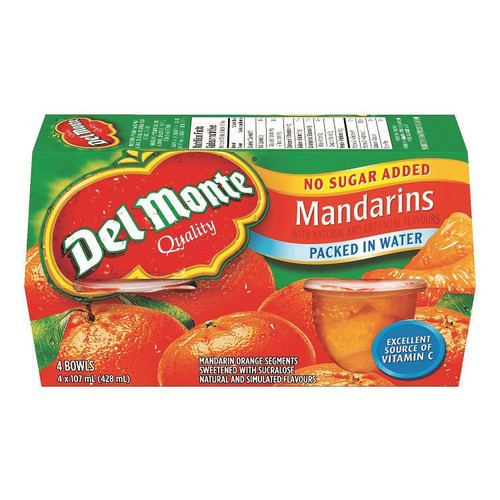 Del Monte Mandarins In Water 4 Bowls