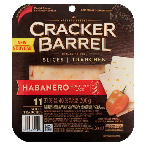Cracker Barrel Natural Monterey Jack 12 Slices