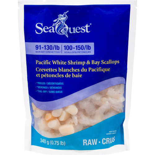 Seaquest Pacific White Shrimp & Bay Scallops Raw 340g