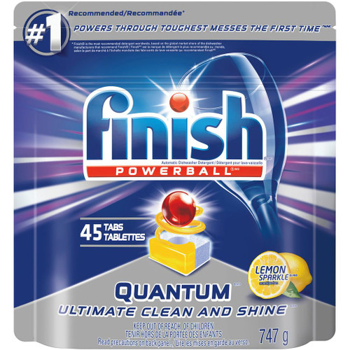 Finish Dishwasher Detergent Quantum Max Lemon 45 ea