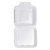 Pactiv Foam Hinged Cotainer 8"x8"x3" 1Comp White 150/cs