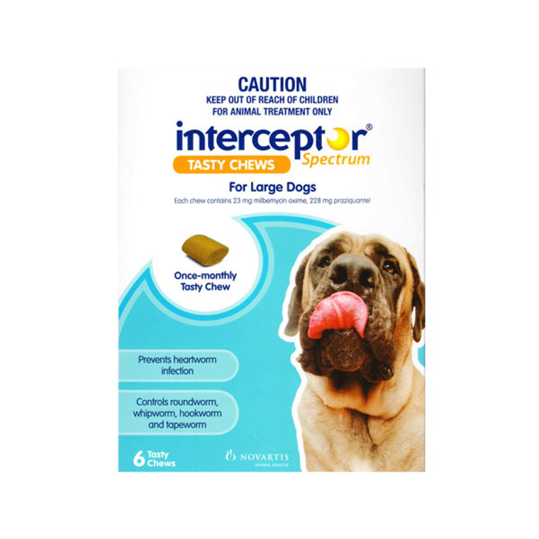 Interceptor Spectrum for Large Dogs 51-100 lbs (22-45 kgs) - 3 Pack - Blue