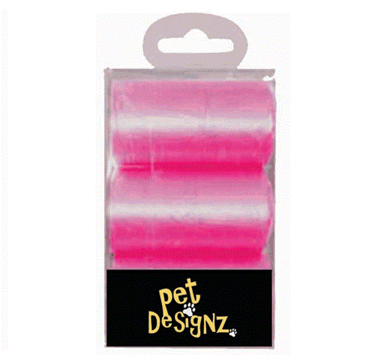 Refill Poop Bags for Canvas Dispenser - Pink - 3 pack