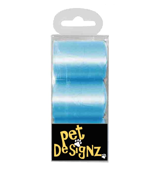 Refill Poop Bags for Pastic Dispenser - Blue - 3 pack