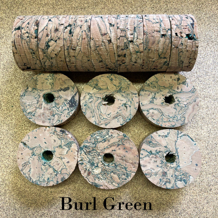 Burl Green Cork Rings - FlySpoke