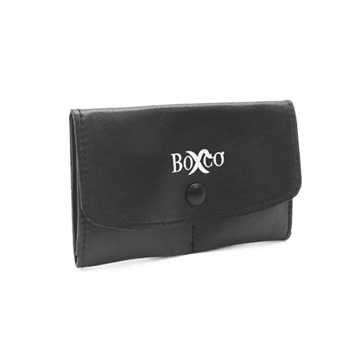 LSQPLT2- Custom Leather & Suede Pouch with Pleats