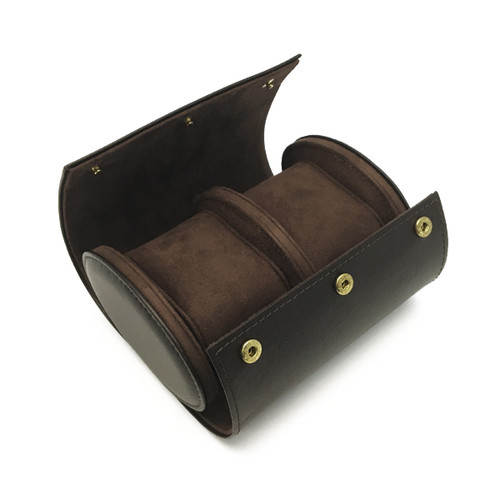 High Quality Watch Travel Case for 2 Watches Covered with Integrity & Chamel