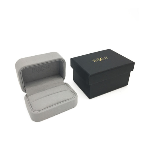 1805 Custom High Quality Charisma Suede Double Ring Box