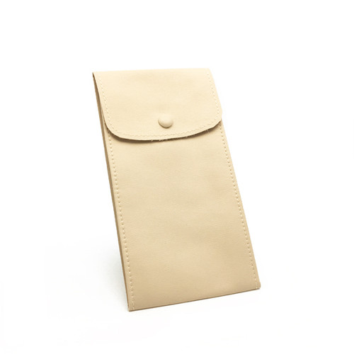 LLRP6 High Quality Faux Leather Button Pouches