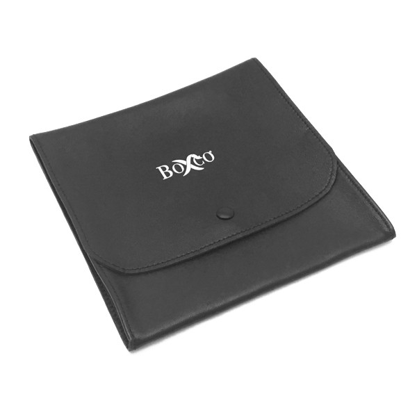 LSQPLT8- Custom Leather & Suede Pouch with Pleats