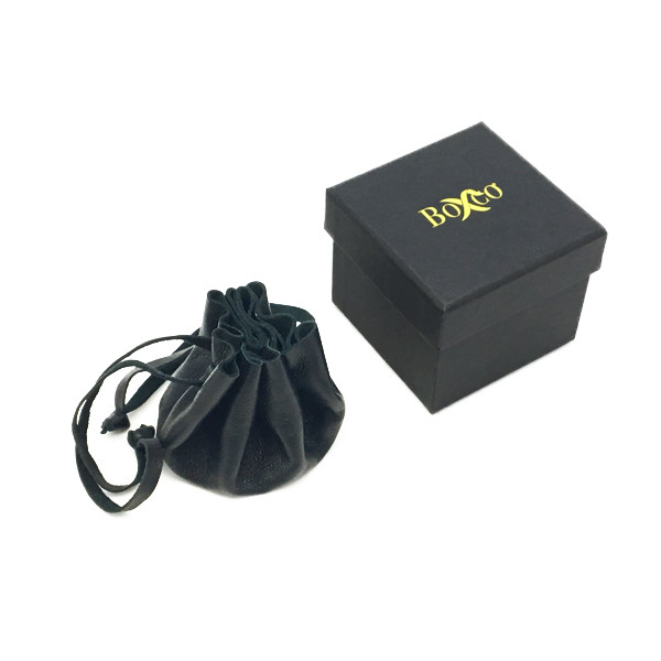 SHP2LTR-Custom Leather Earringing Pouch with Matching Strings