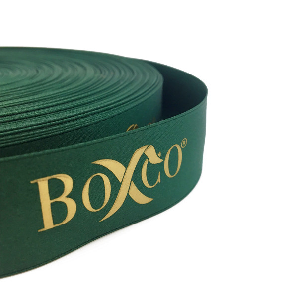 Polyester Double Faced Satin Ribbon with Raised Screen Printing
