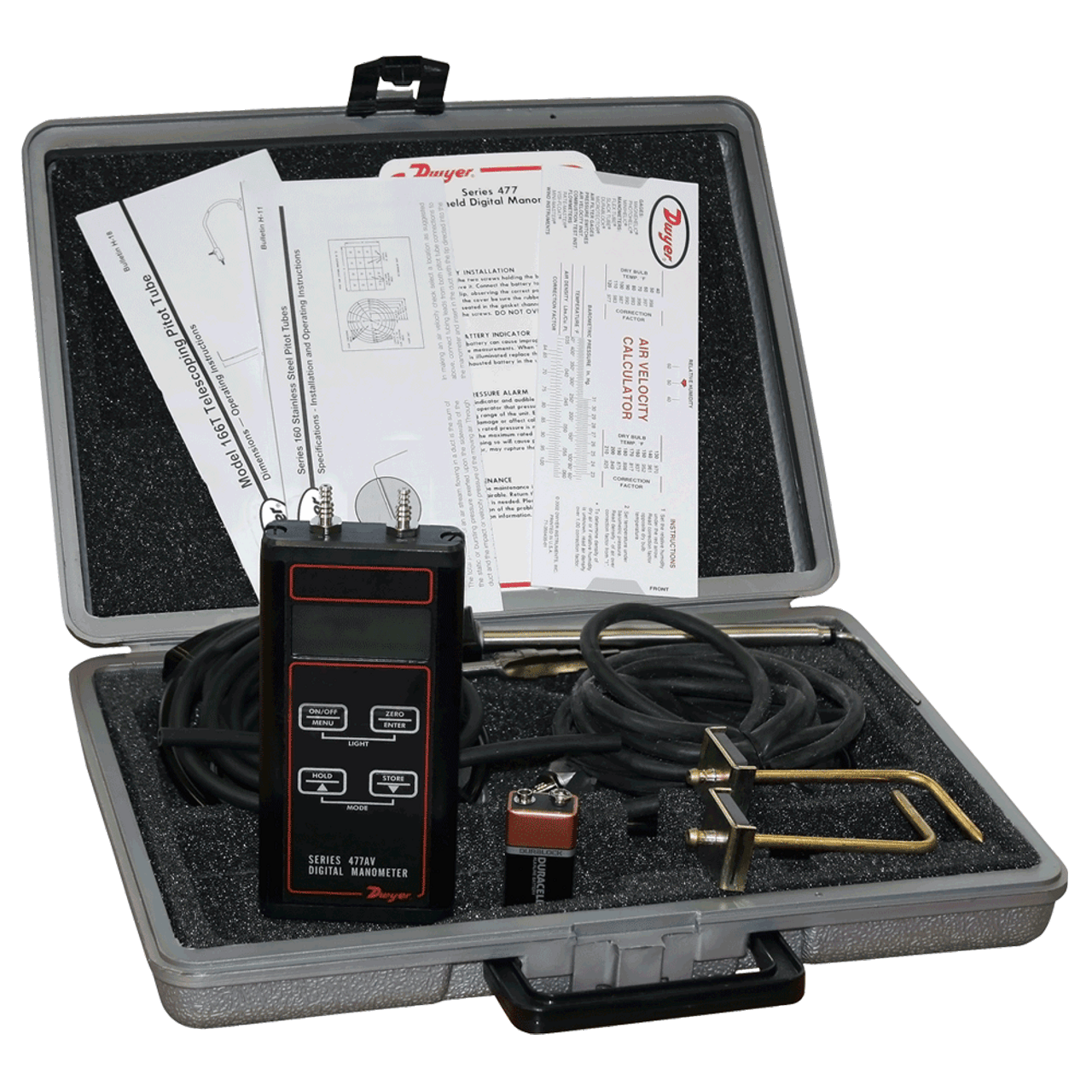 Series 477-00T-AV Handheld Digital Manometer Kit