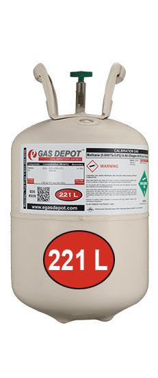 221 Liter-Methane 1.25% (25% LEL)/ Air